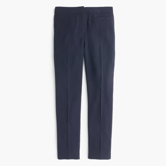 NWT J Crew Navy French Girl Slim Crop Crepe Pant - Picture 1 of 6